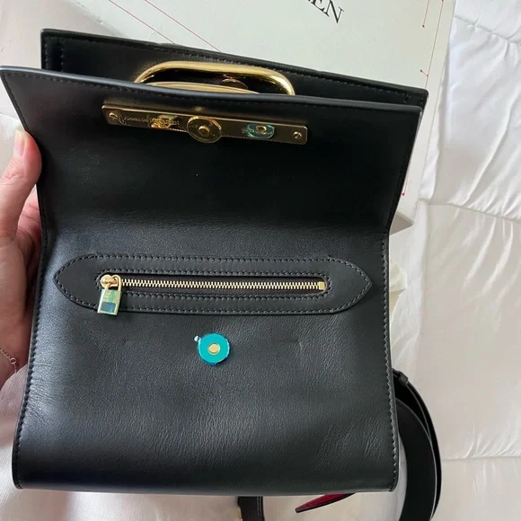 Alexander McQueen Small Double Flap Leather Shoulder Bag - Picture 4 of 16